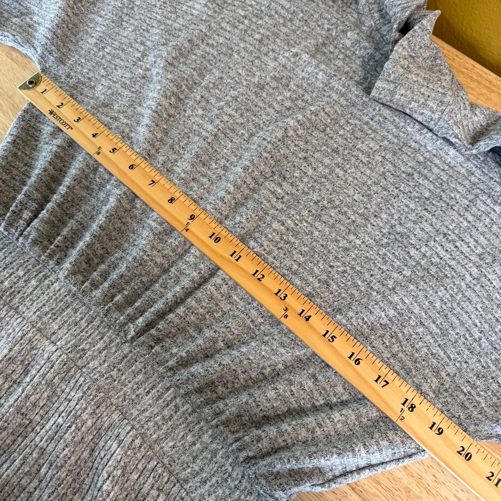 Saturday Sunday Anthropologie Mariah Midi Dress Size S Gray Ribbed Mock Neck - Picture 8 of 11